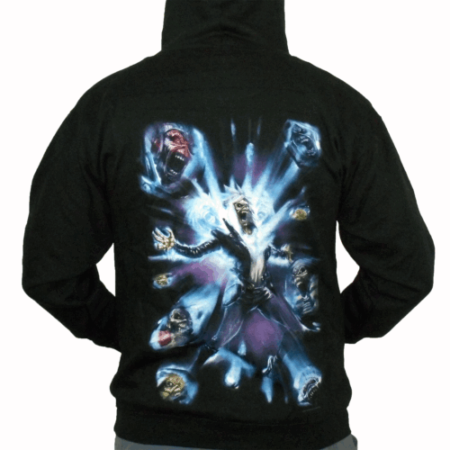 Sudadera con capucha Iron Maiden (Exploding Eddie) para hombre - Imagen 2 de 4