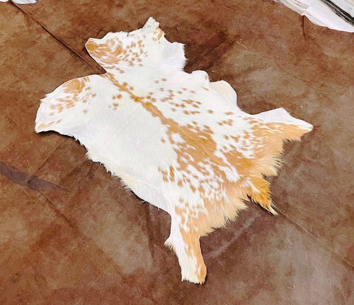 Nordic Goat Hide, Real Leather Fur, Summer Pelt Fur Coat, Off White Animal Skin - Picture 7 of 9