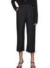 VIKTORIA & WOODS Size 3 (AUS 12) Region Bamboo-Blend Wide Leg Crop PANTS Black