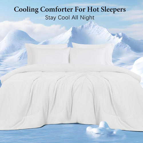 Cooling Comforter Twin, All Season Cooling Blanket for Hot Sleepers, Lightweight - Picture 2 of 6