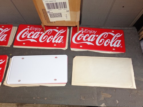 VINTAGE NOS ENJOY COCA COLA STOUT SIGN COMPANY CASE OF 6 METAL ADVERTISING! Z501 - Picture 7 of 18