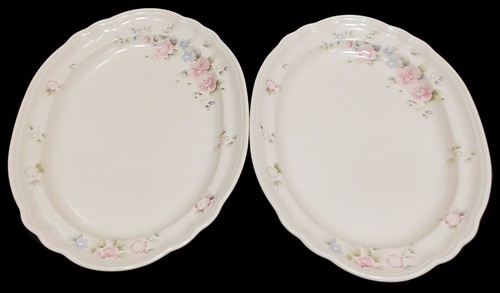 2er Set Pfaltzgraff TEEROSE Oval Servierplatten 14 1/2 x 10" - Bild 3 von 9