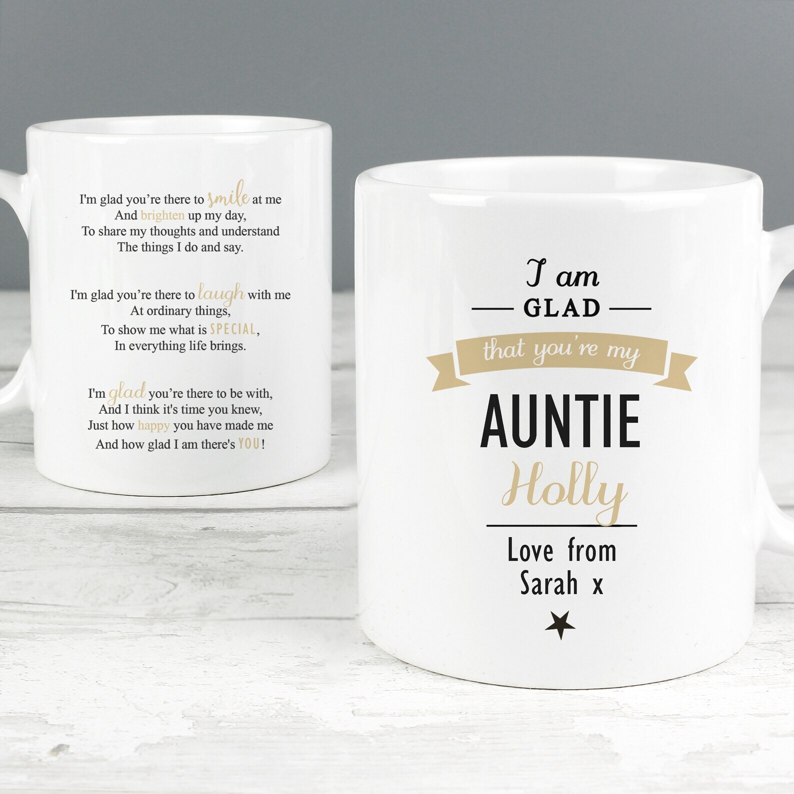 Personalised Mug Personalised I Am Glad Mug Glad You Are My Gift For Her