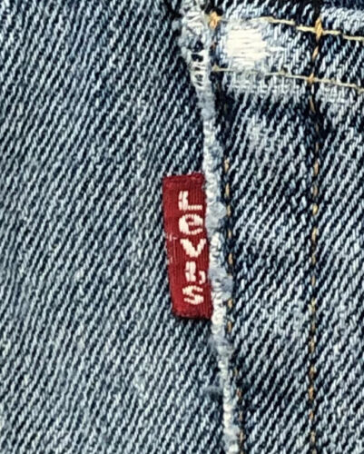 LEVIS 504 Jeans Mens W 30 L 32 Slim Fit White Oak Cone Denim Distressed No 136 - Picture 6 of 10