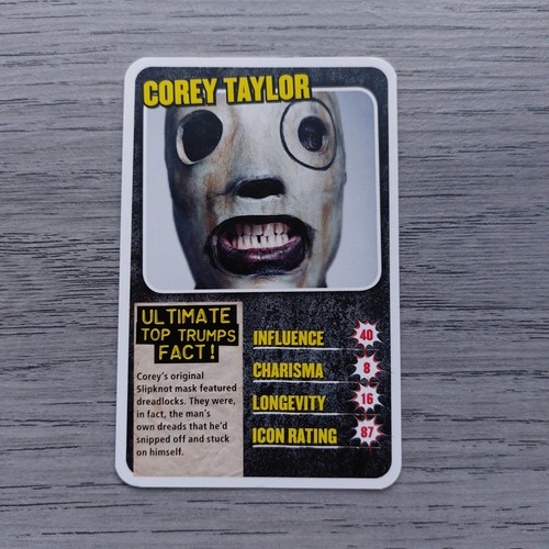 COREY TAYLOR (Slipknot) - Kerrang Rock Legends Top Trumps Card From 2014 - Picture 1 of 2