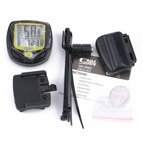 Wireless Bike Bicycle Computer LCD Speedometer Odometer Speedo Waterproof - Picture 3 of 5