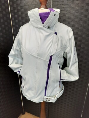 Salomon White Ski Jacket With Separate Inner Purple Jacket Womens