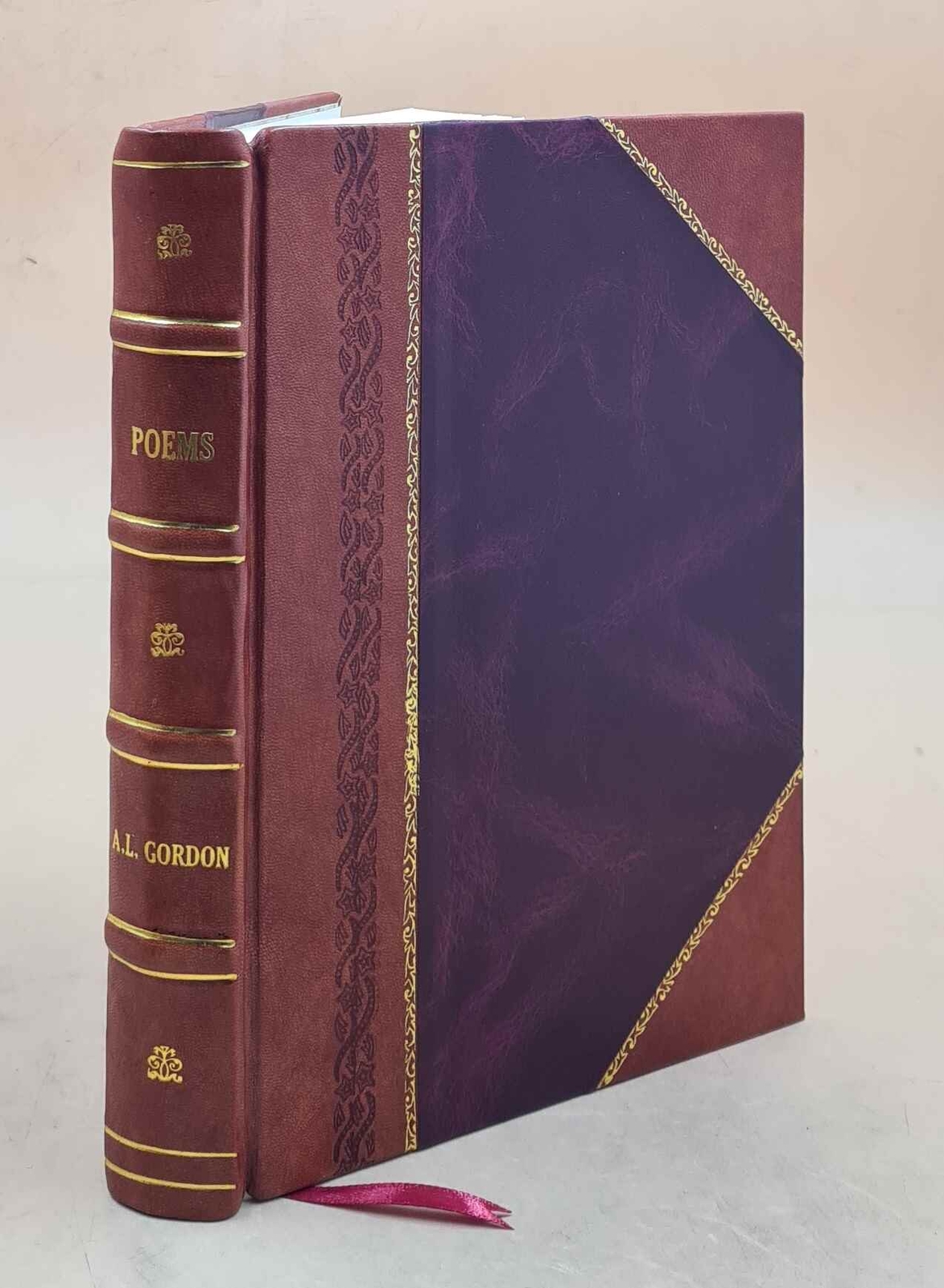 Vintage 1921 Leather Bound Poems by Adam Lindsay Gordon