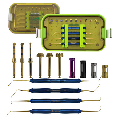DASK Implant Sinus Lift Kit Lateral Crestal Drills Stopper Elevation Instrument