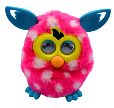 Hasbro Furby 2013 Pink/Weiß/Blau/Punkte | Funktionstüchtig | Guter Zustand