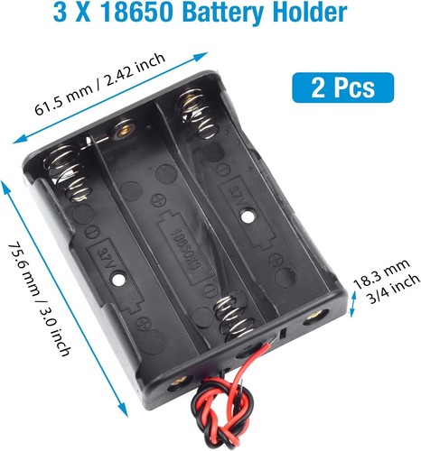 8-Pack 18650 Battery Holder with Copper Conductors for Versatile Power Solutions - Picture 7 of 9