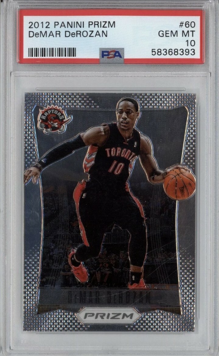 DEMAR DEROZAN 2012 PANINI PRIZM BASKETBALL #60 PSA 10 POP 30 BULLS  🔥🔥🔥🔥🔥🔥