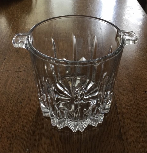 Vintage Italian Crystal Cut Glass Handled Ice bucket - Picture 3 of 5