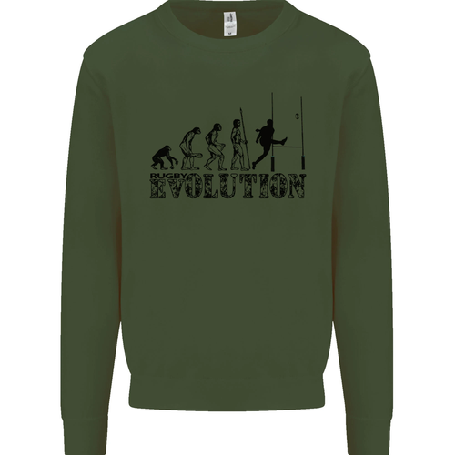 Evolution of Rugby Player Union Funny Kids Sweatshirt Jumper - Picture 41 of 87