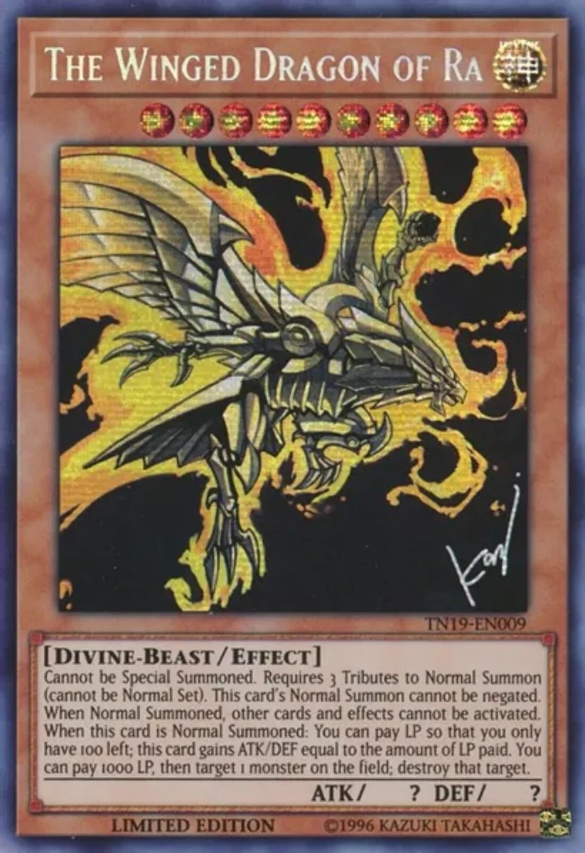 The Winged Dragon of Ra TN19-EN009 Prismatic Secret Legal* Promo