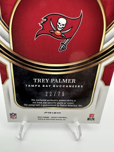 2023 Panini Select Blue Prizm RPA Rookie Patch Auto #RSM-TPA Trey Palmer 22/75 - 第 3/3 張圖片