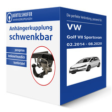 Brink Anhängerkupplung schwenkbar für VW Golf VII Sportsvan Typ AM1 AHK