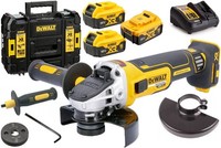 Dewalt Akku-Winkelschleifer 18 V 125 Mm + 3X Akku 5,0 Ah + LadegeräT DCG405P3-QW