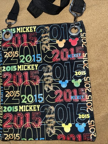 Vintage 2015 Jerry Leigh Disney Mickey Mouse Places to See Passport Crossbody - Picture 17 of 24