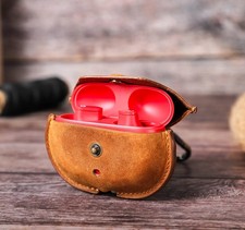 Custom Cowhide Leather Beats Studio Buds Headphones Case Earphones Earbuds Cover