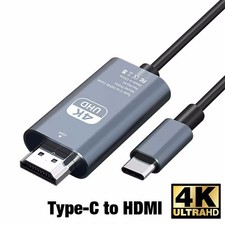 4K USB C Type C to HDMI Mirroring Cable HDTV Cord For iPhone 15 16 17Air/Android