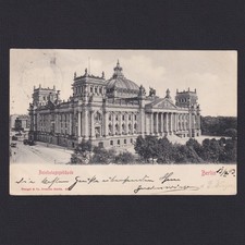 GERMANY 1903, Postcard, Berlin Reichstag building, Used