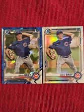 Drew Gray 2021 Bowman Chrome Sapphire Plus Chrome Refractor Cubs Prospect