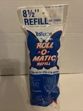 Vtg MB Walton Original Roll-O-Matic 8-1/2" Blue Foam Mop Head Refill 1185R