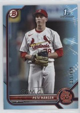 2022 Bowman Draft Sky Blue 315/499 Pete Hansen #BD-128 04qn