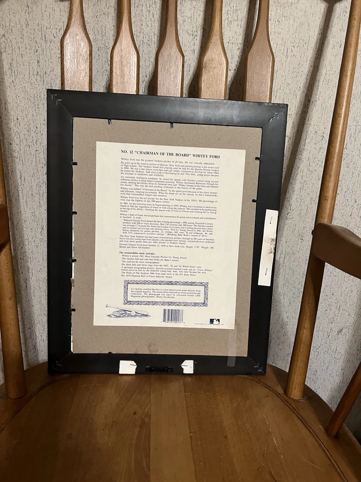 Tarjeta de novato reimpresa Dark Wood Pier 18x14 Whitey Ford colección nostálgica Foto 2 de 2