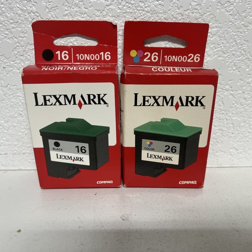 Lexmark 26 & 16 - Color Print Cartridge & Black - NEW - Factory Sealed - Picture 2 of 6