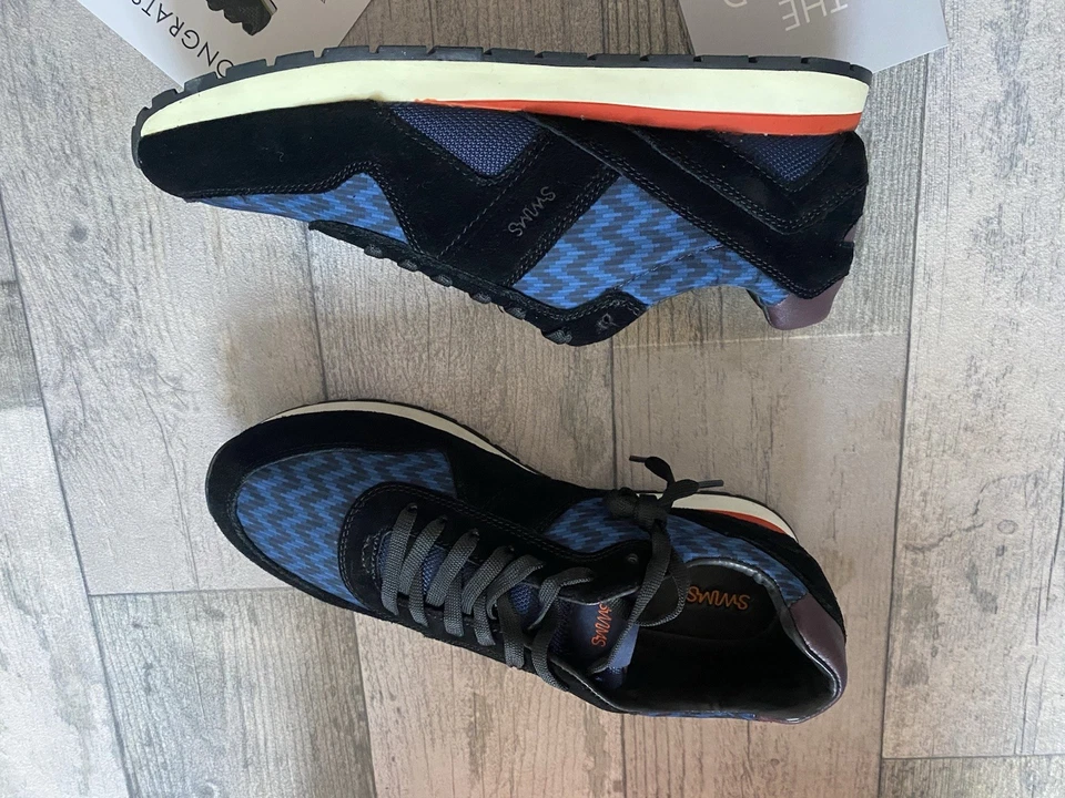 SWIMS Mens Anton RUNNER Trainers Blue Size UK 9 - EU 43 - US 9 NEW - Image 3 of 4