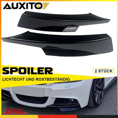 Front Spoiler Ecken Flaps Schwarz Glanz für BMW 3er E90 E91 08-12 mit M-Paket