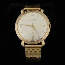 VINTAGE 35MM MENS SOLID 18K IWC INTERNATIONAL...
