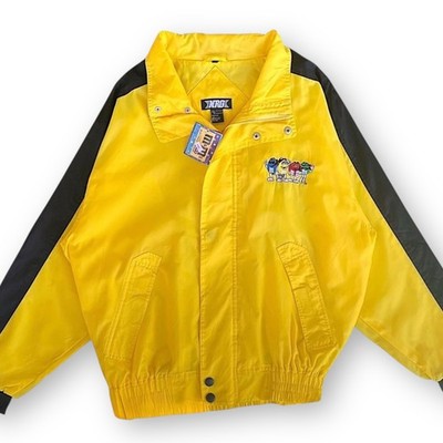 M&M's Racing Jacket Yellow NWT NASCAR Full Zip Embroidered Logo Vintage Style