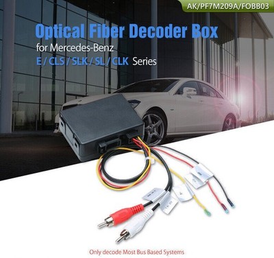Car Optical Fiber Decoder Box Audio Converter for Mercedes Benz CLS/E/CLK/SL/SLK