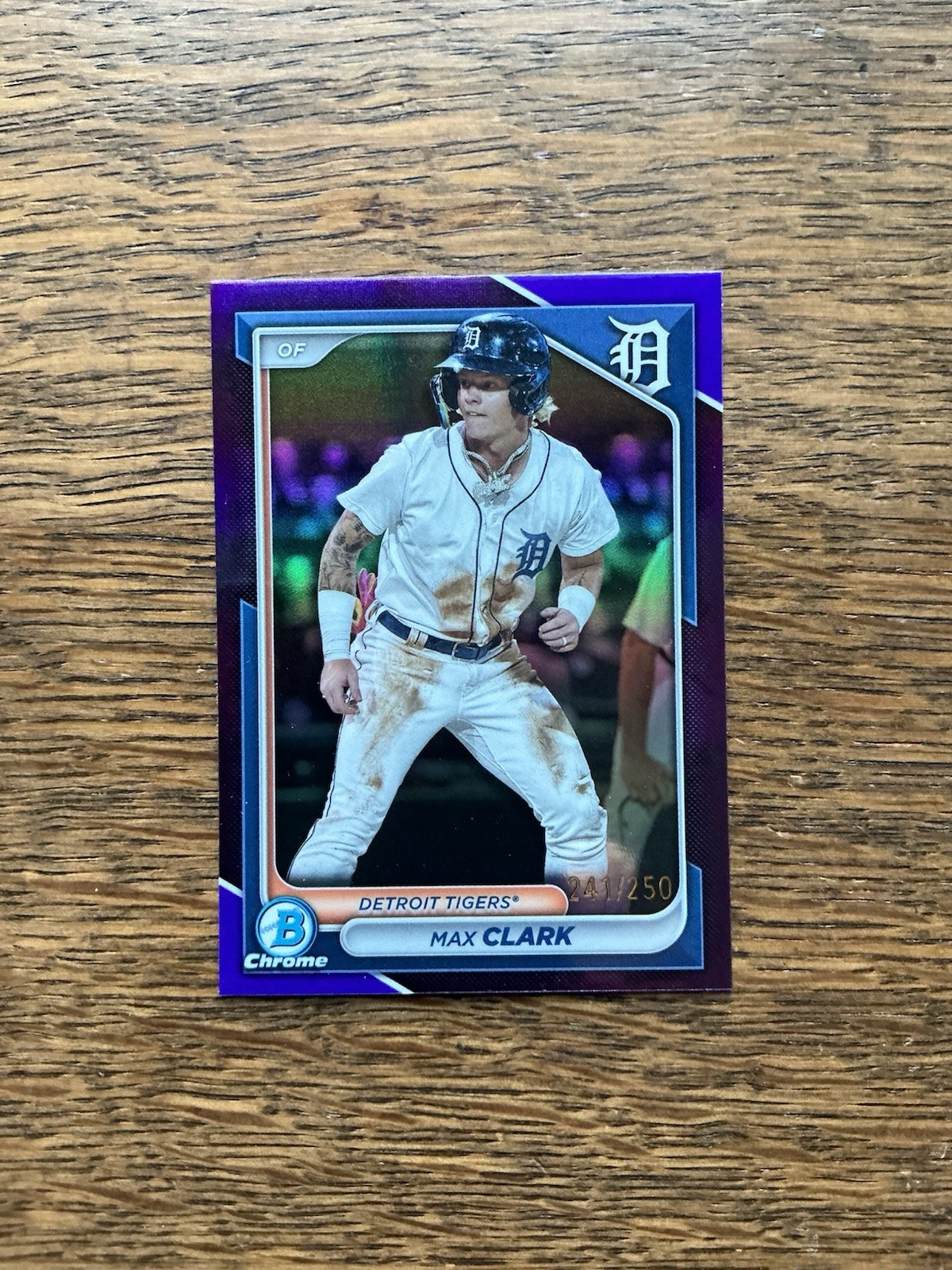 2024 Bowman Chrome Prospects Max Clark Purple Refractor /250 #BCP-74 Tigers RC