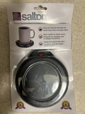Salton Electric Hot Plate Beverage Warmer Black Single Burner Metal Plastic
