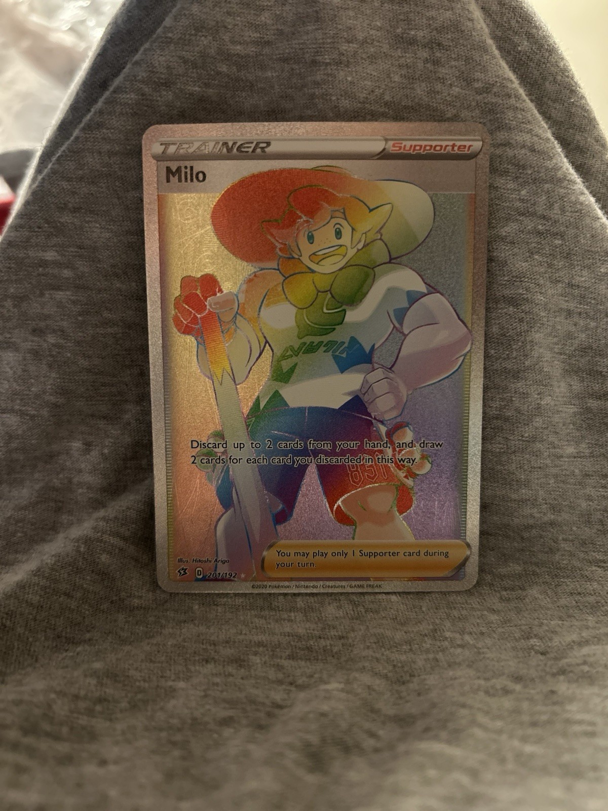 Milo (Secret) 201/192 SWSH02: Rebel Clash NM Rainbow Full Art 5232