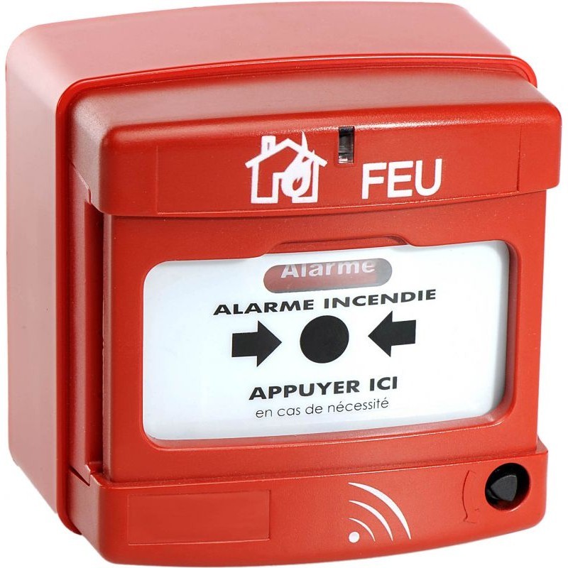 Déclencheur manuel radio type 4 alarme incendie ERP et locaux commerciaux