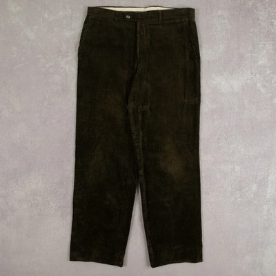 Vintage Relaxed Fit Jumbo Cord Hose W32 X L29 Herren Grün Cord