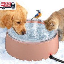 Newget 3L Heated Water Bowl, Outdoor Large Heated Dog Bowls, outside Waterproof