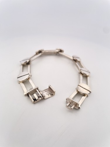 Sterling Silver Link Bracelet/ 8.5”/ 54.2g - Picture 3 of 4