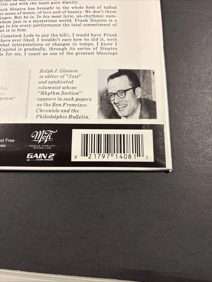 Frank Sinatra No One Cares Vinyl LP MFSL Mofi 2012 NM, Limited Edition #292 - Image 4 of 4