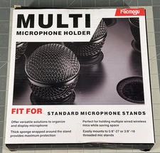 Round Multi Mic Holder for Wired and Wireless，Compatible with 5/8" 3/8" Mic S...