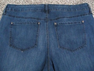 Gloria Vanderbilt Jeans Womens 14 Blue Rail Straight Around Slimming Denim 35x31