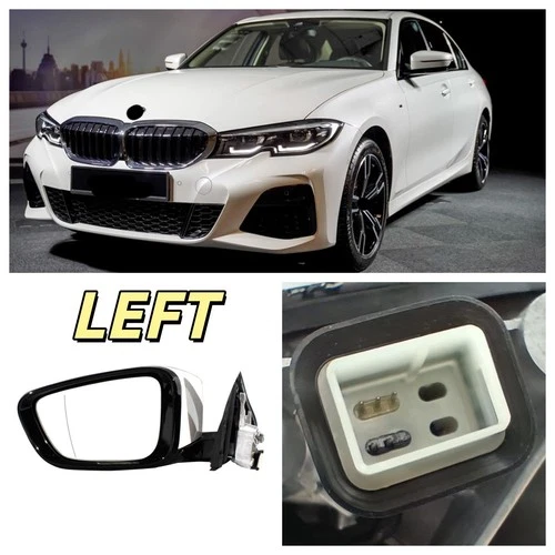 For BMW G20 G28 2019-2023 Left Driver Side Mirror White Blind Line Turn Lamp
