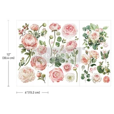 Blushing Blooms | Mini Decor Transfers | Rub On Transfer | Redesign with Prima