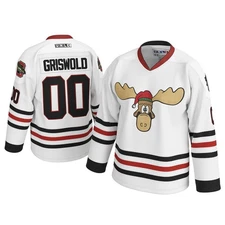 Griswold Eway Clark Moose 00 Movie Hockey Jersey – X-Mas Christmas Vacation S...