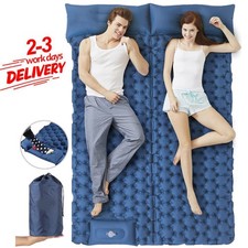Double Camping Sleeping Pad for 2 Person Inflatable Mattress Air Mat Roll Up Bed